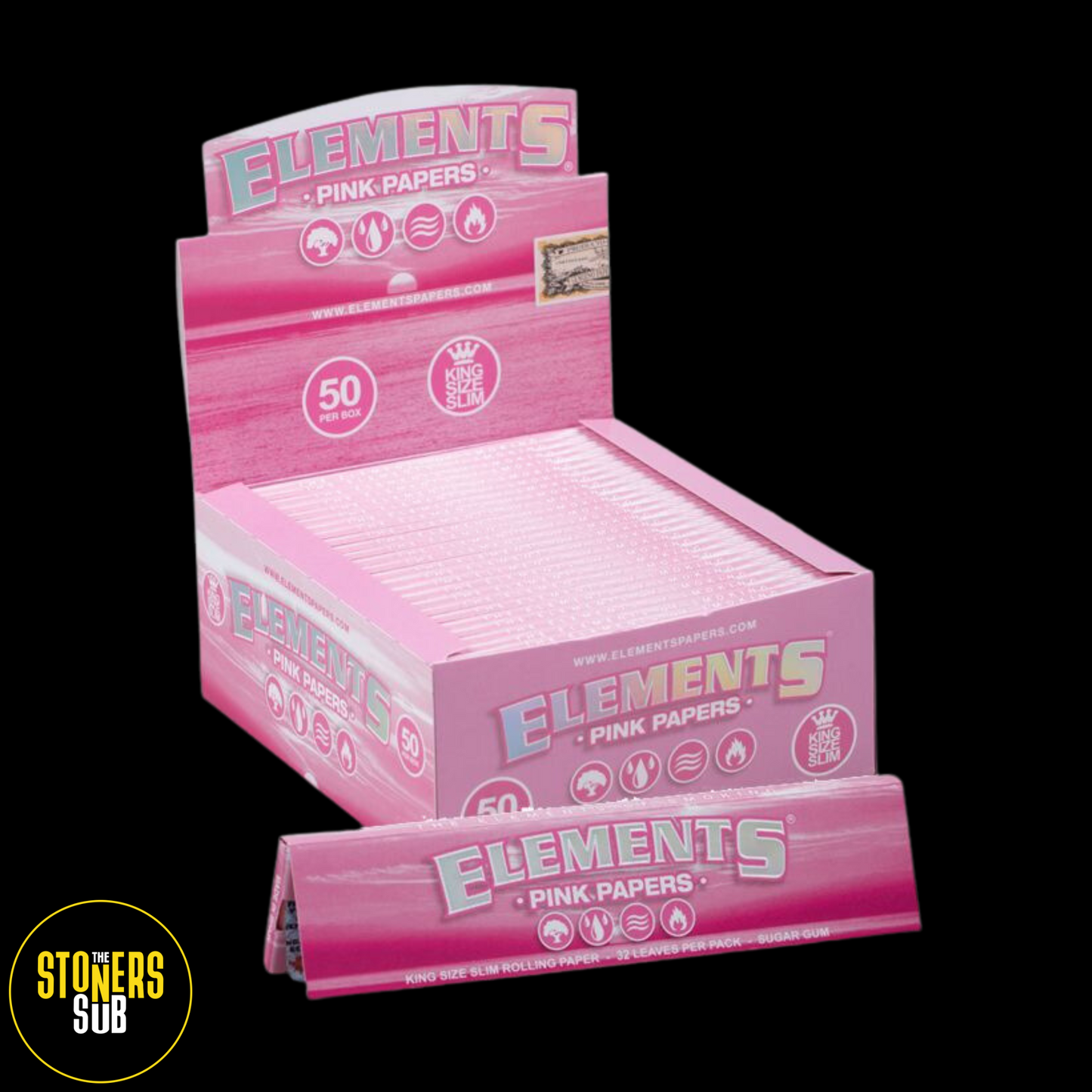 Elements Pink King Size Papers