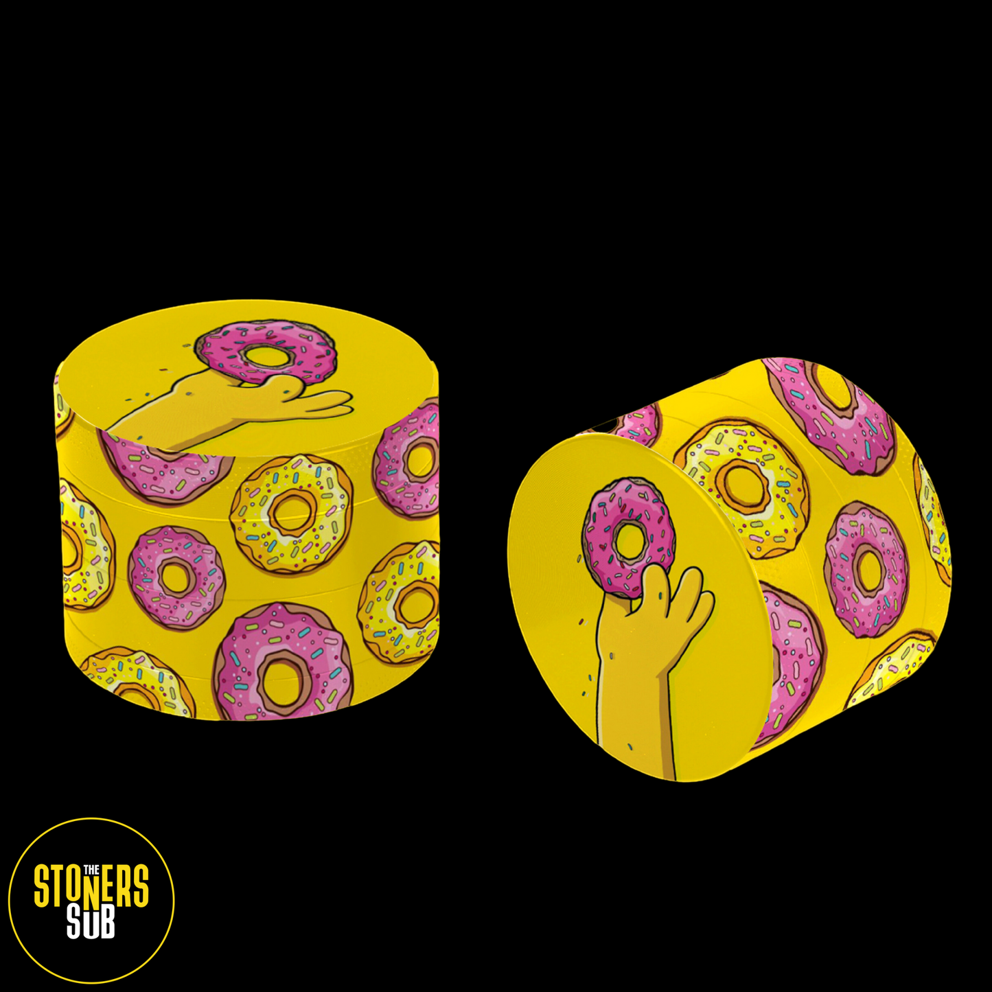 3 Piece Metal Yellow Simpsons Donut Grinder