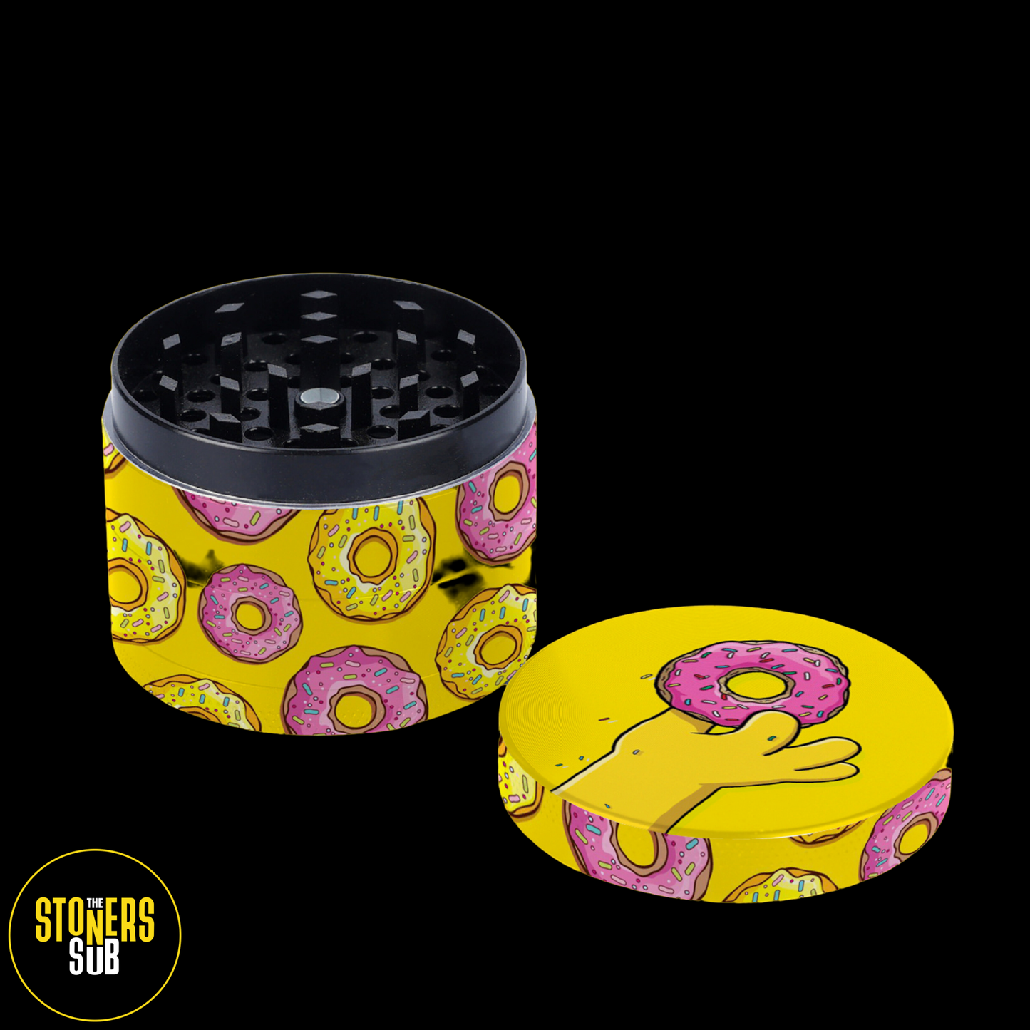3 Piece Metal Yellow Simpsons Donut Grinder