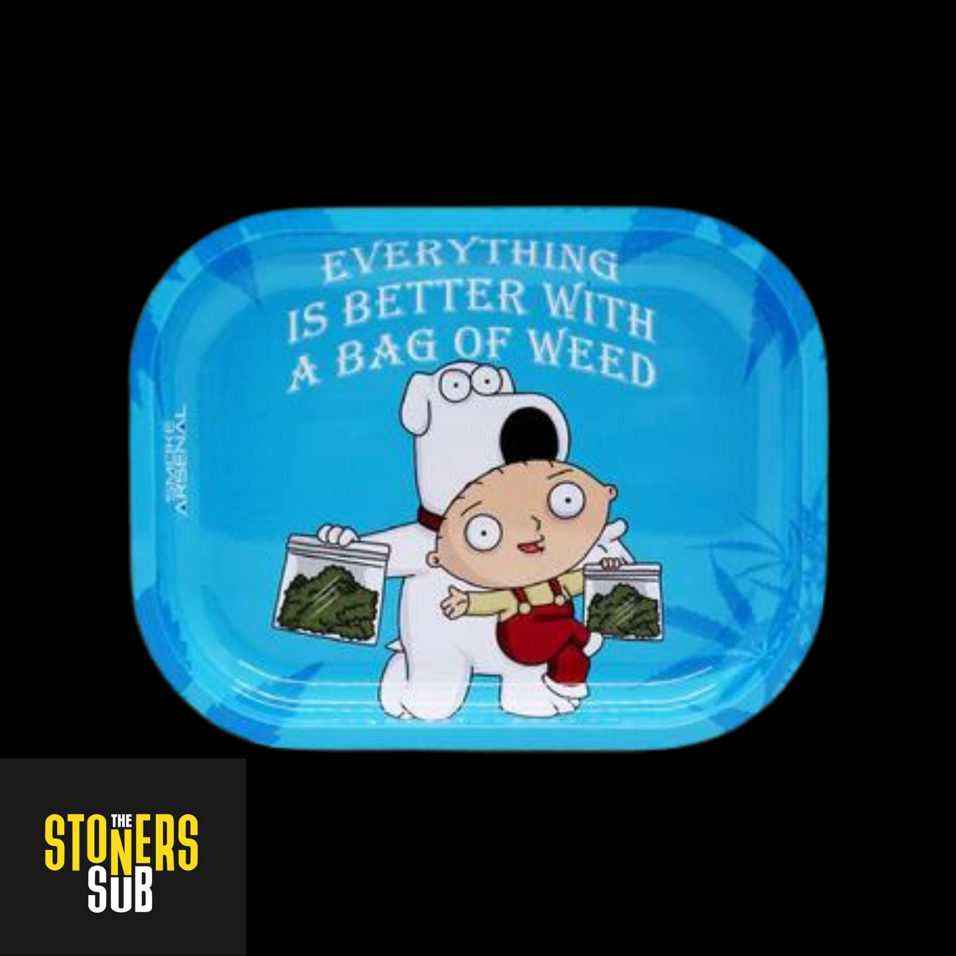 Brian & Stewie Bag Of Weed Mini Rolling Tray – The Stoners Sub